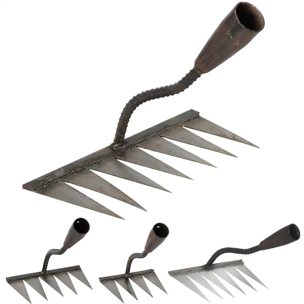4/5/6/7 Teeth Carbon Steel Garden Hand Rake Farm Tool