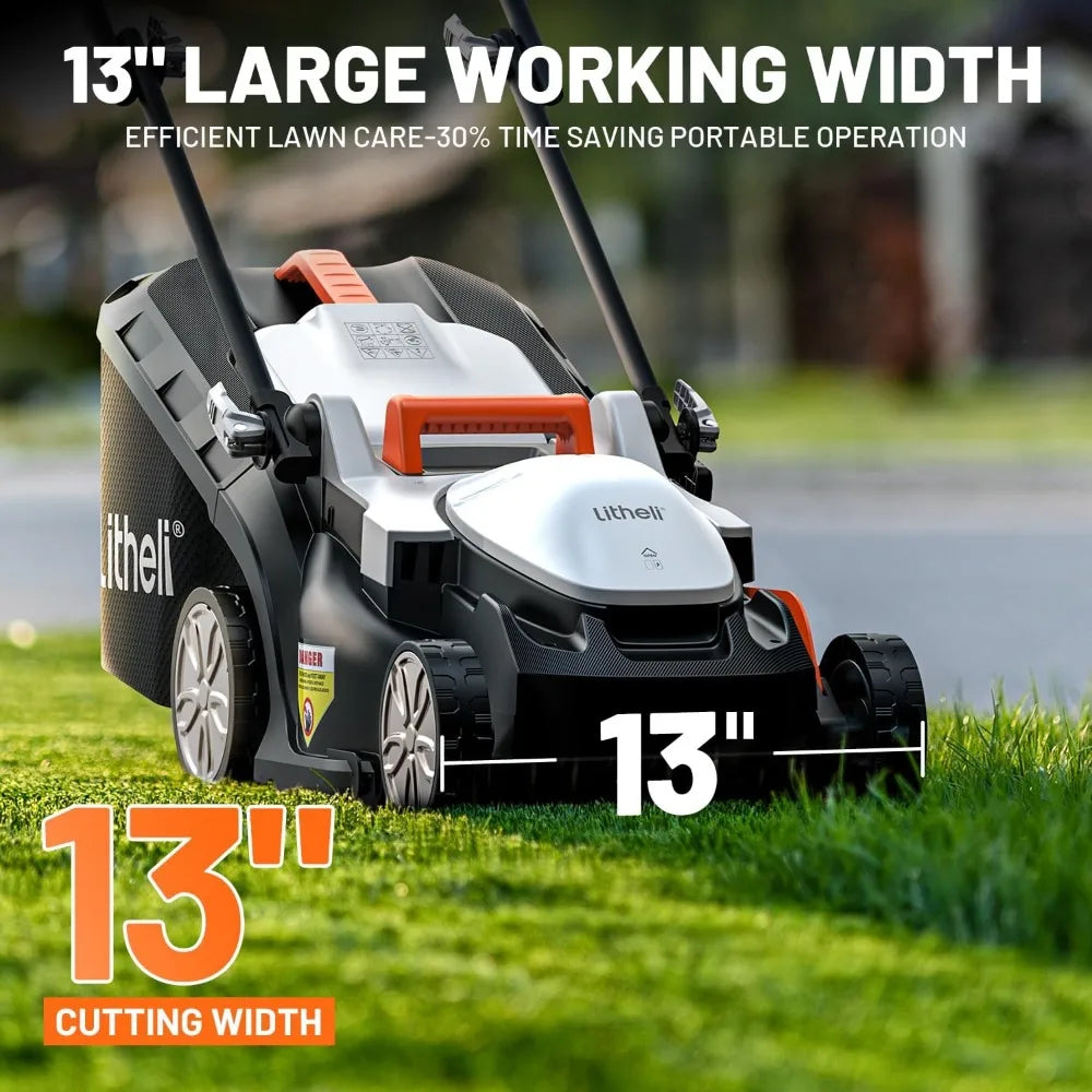 Cordless Lawn Mower 13 Inch, U20 Handy+ 20V Electric Lawn Mower