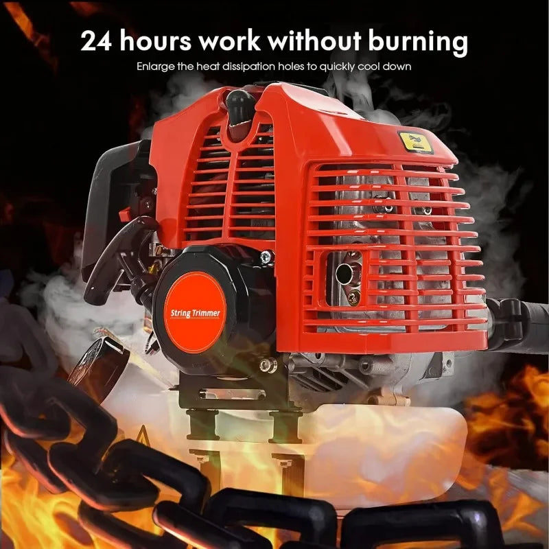 5-in-1 Multi Yard Care Tools,Weed Wacker Gas Powered,52cc String Trimmer/Edger,Gas Hedge Trimmer,Pole Saw