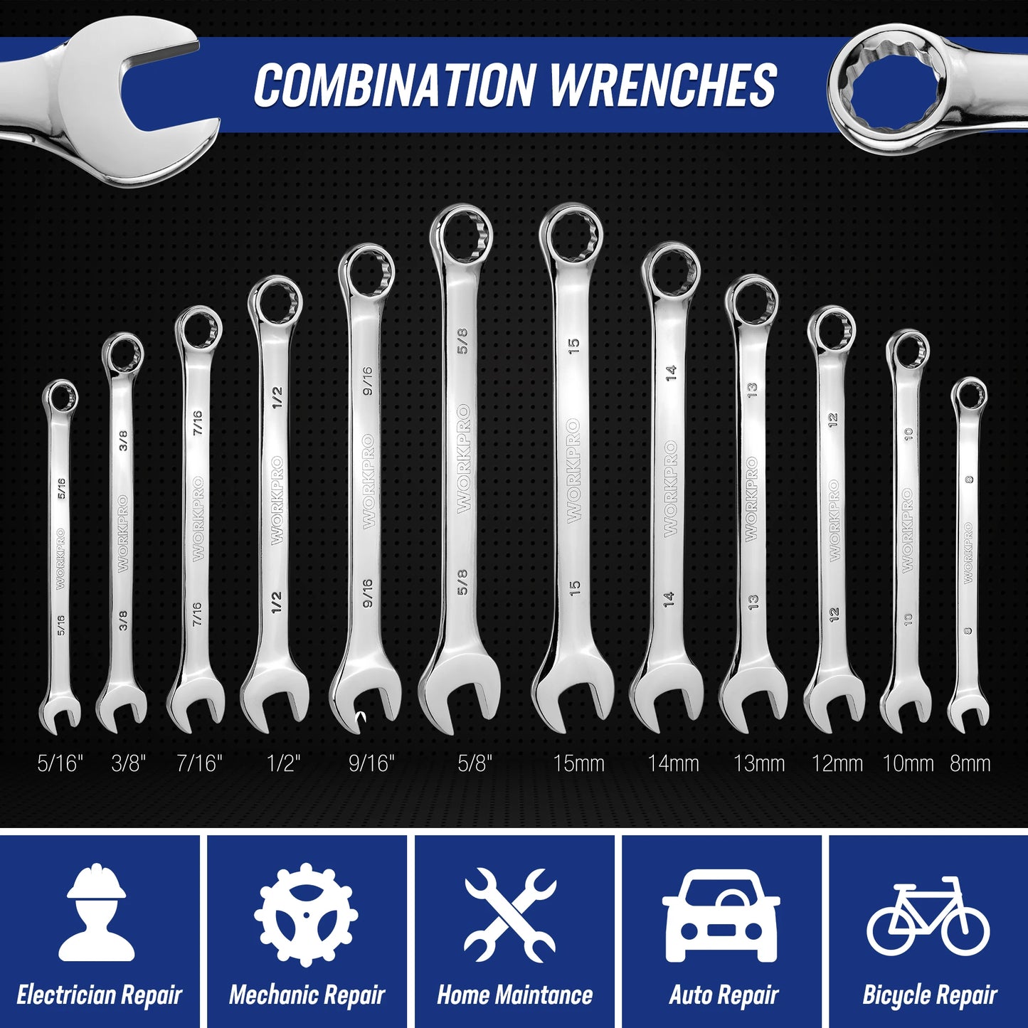 WORKPRO Mechanics Tools Kit and Socket Set 192-Piece
