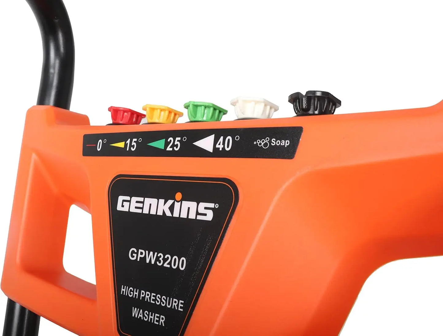 GPW3200 Gas Powered Foldable Pressure Washer 3200 PSI and 2.5 GPM, Soap Tank and Five Nozzle Set Compact & Foldable