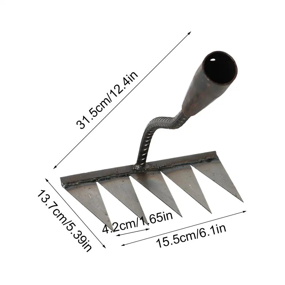 4/5/6/7 Teeth Carbon Steel Garden Hand Rake Farm Tool