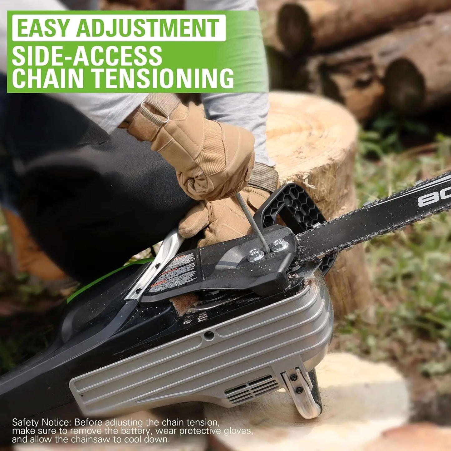 80V 20" Brushless Cordless Chainsaw