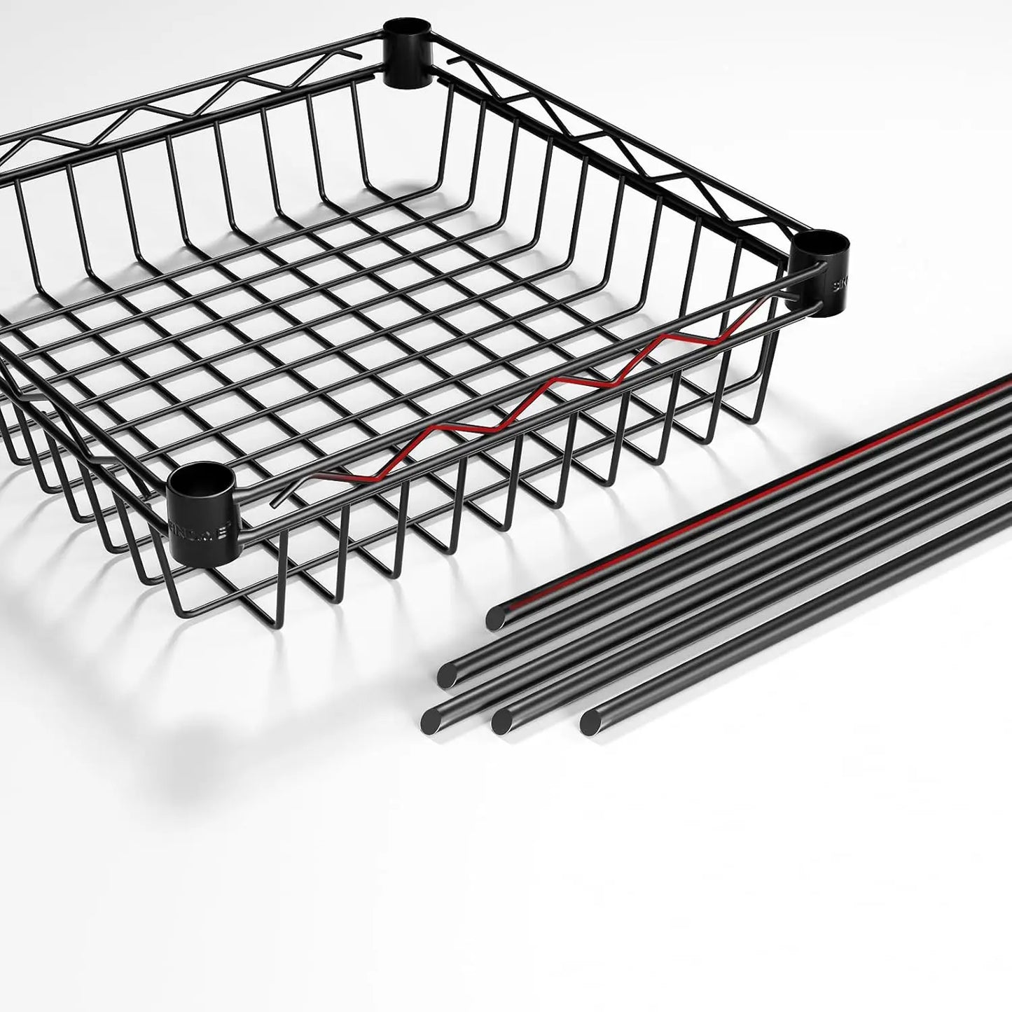6 Tier Storage Shelves Baskets Wire Shelving Metal Pantry Shelf Units Garage Kitchen Rack Adjustable
