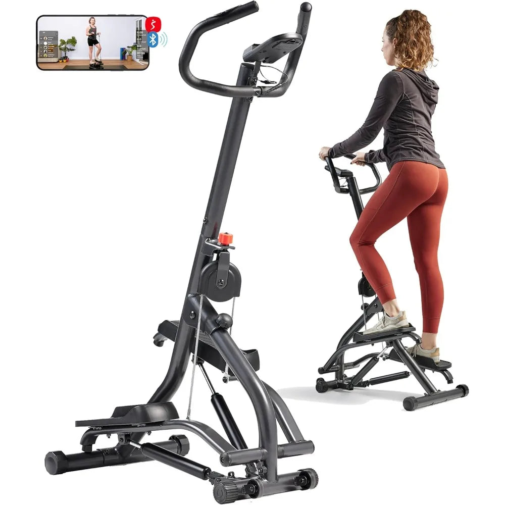 Stair Stepper w/Handlebar, Compact Height-Adjustable Machine
