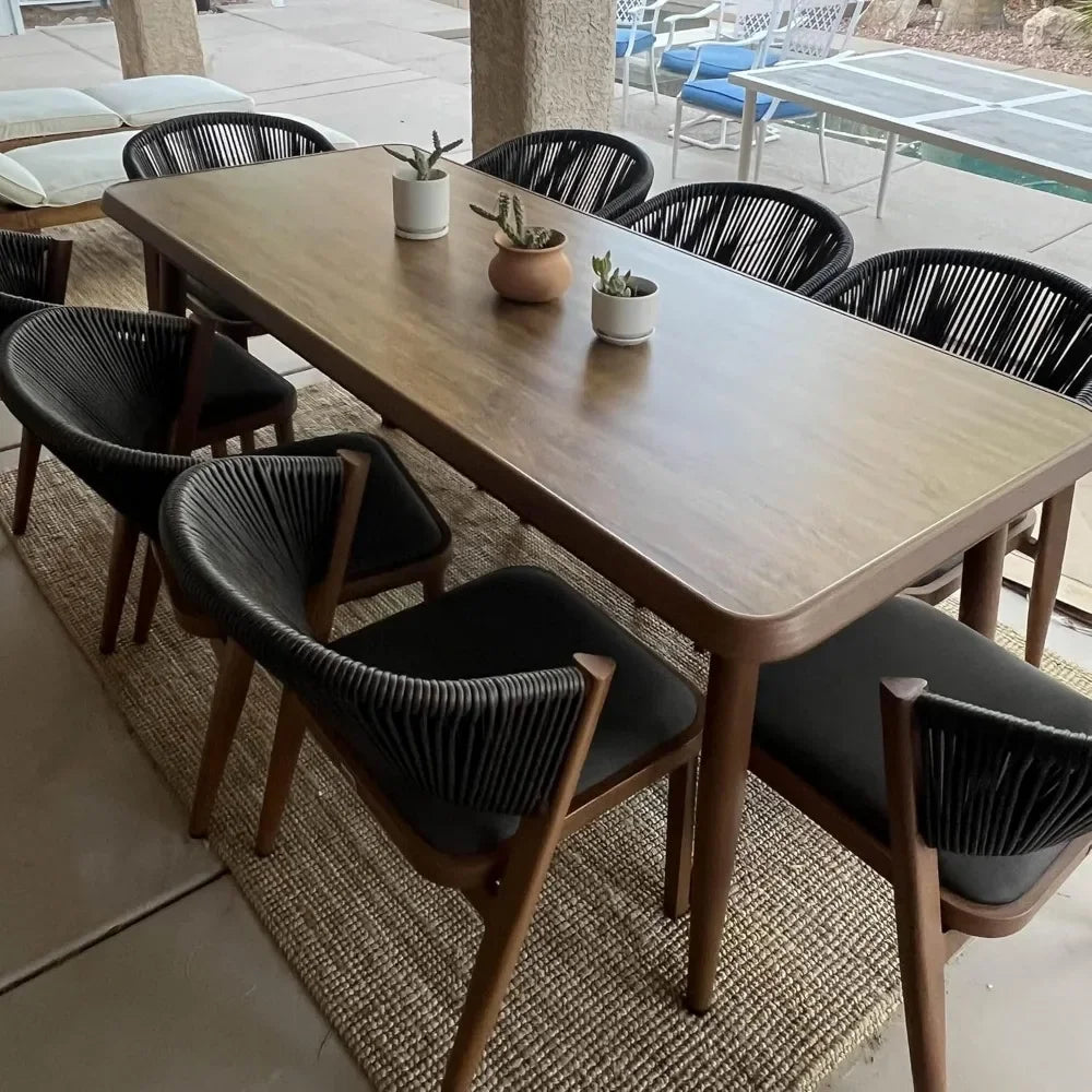 9-Piece Patio Dining Sets , Patio Rattan Furniture Set for Backyard Garden Outdoor Dining