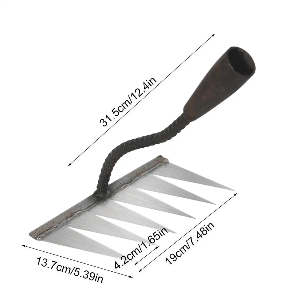4/5/6/7 Teeth Carbon Steel Garden Hand Rake Farm Tool