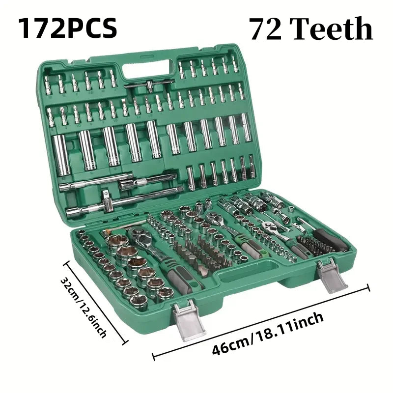 72 Teeth 151/216PCS Professional Auto Repair Tool Set, Home Hardware Hand Tool Set, Auto Repair Set Tool Box Best Gift for Fathe