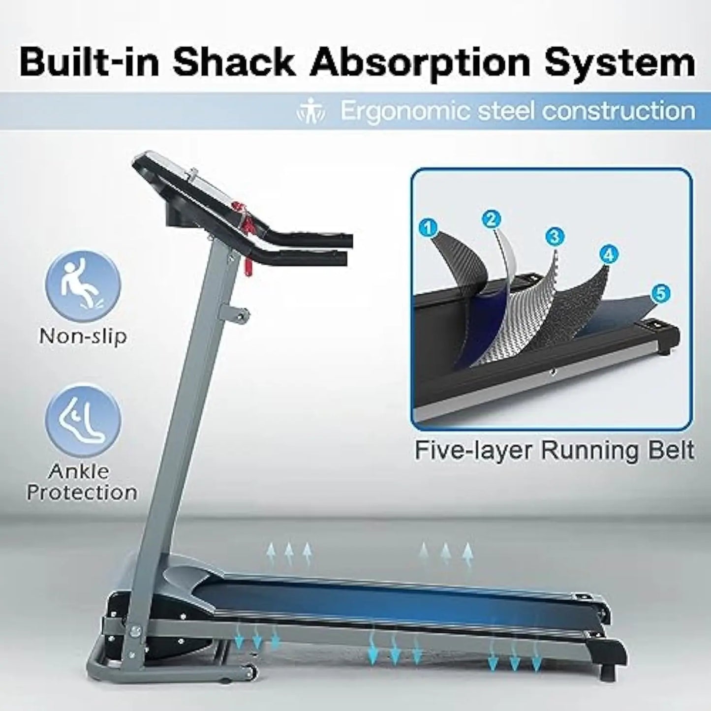 Home Foldable Treadmill with Incline for Home Workout