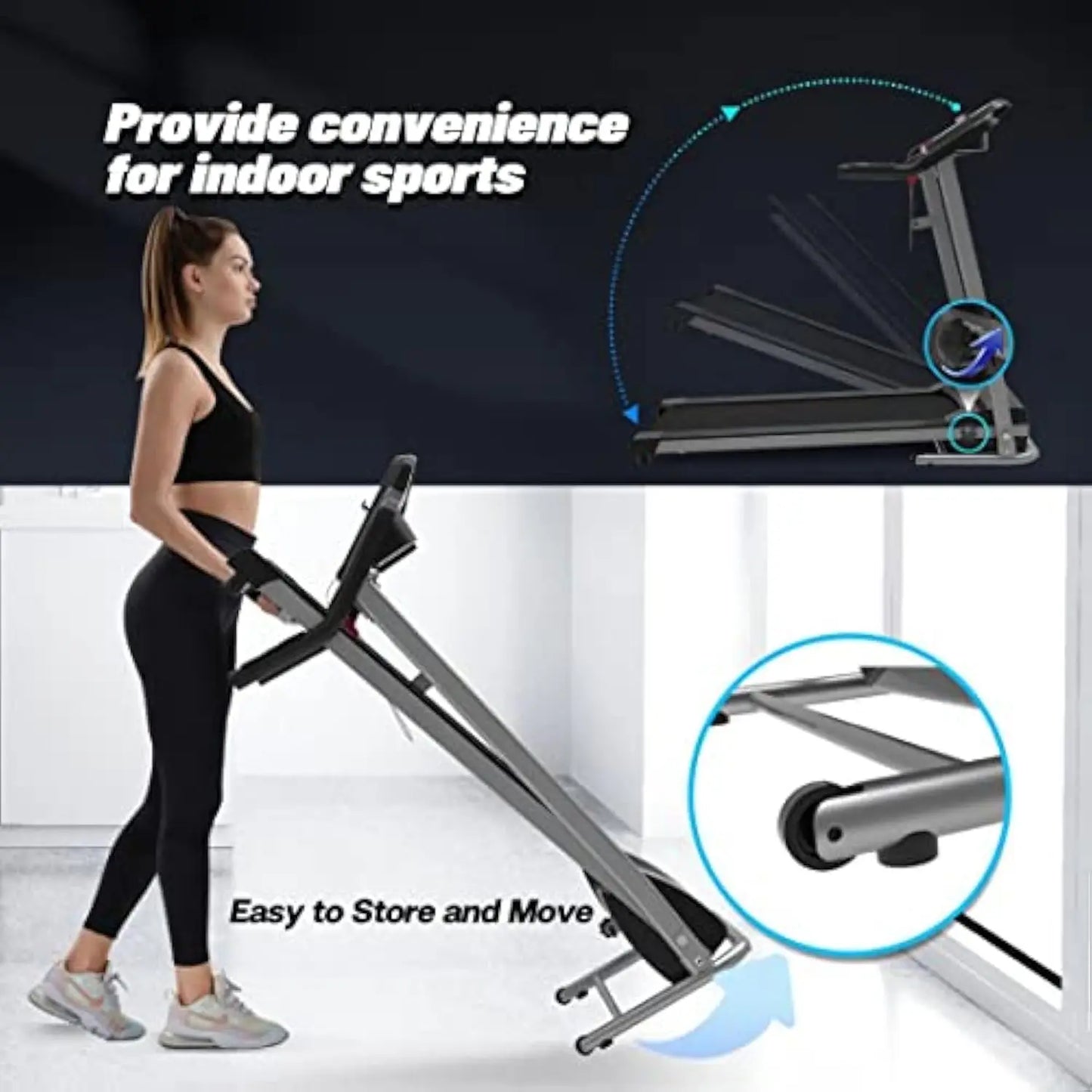 Home Foldable Treadmill with Incline for Home Workout