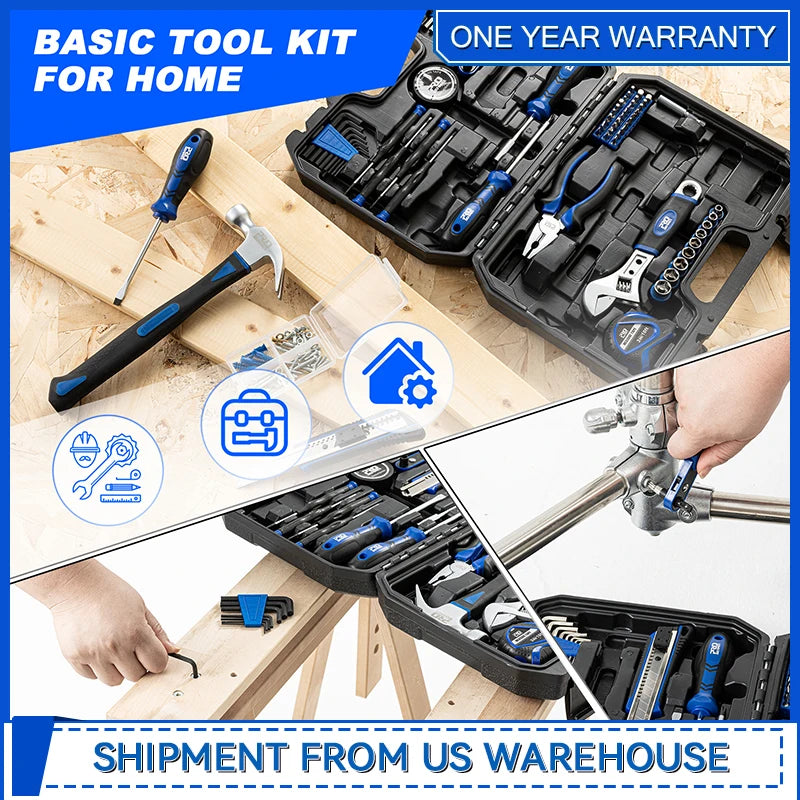 160-Piece Portable Tool Kit Home Repair Tool Set