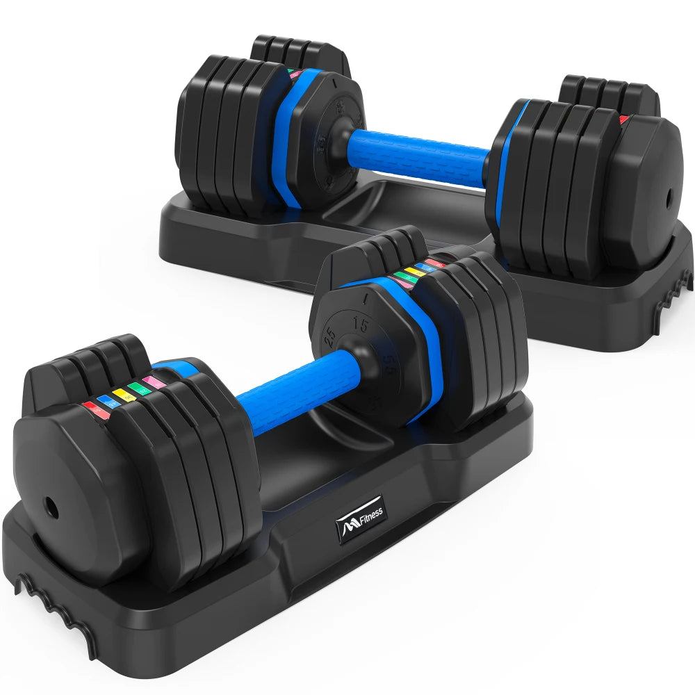 Adjustable Dumbbell - 55lb X2 Set of 2 Fast Adjust Fitness