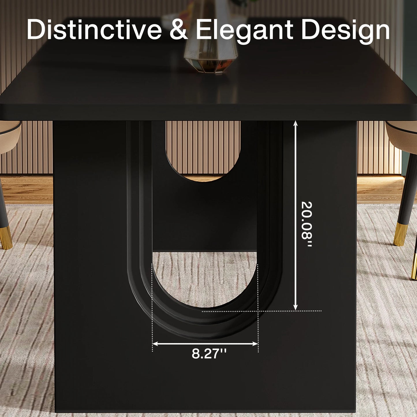 Tribesigns Modern Dining Table for 6 People