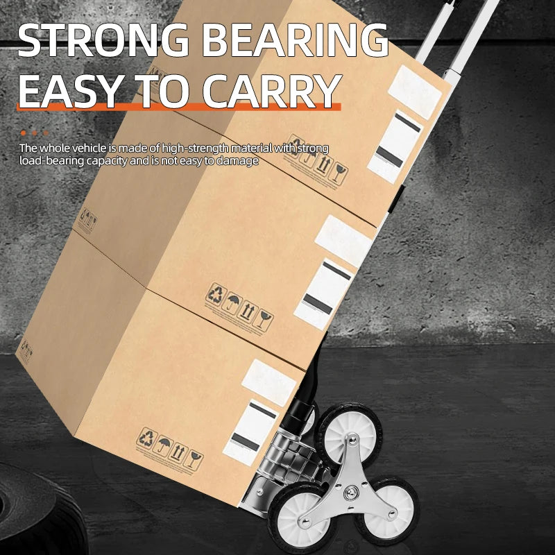 AIRAJ Aluminum Portable Folding Handcart With Ultra Quiet and Wear-Resistant Wheels
