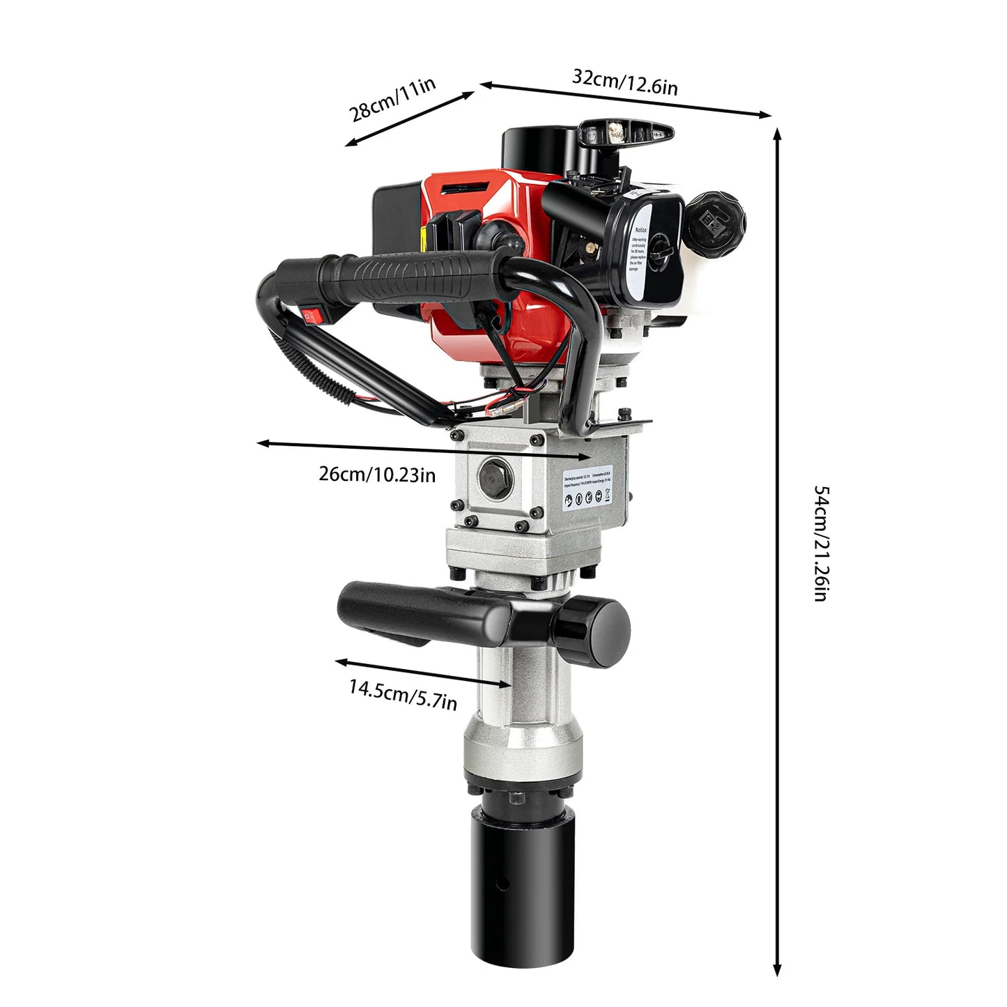 32.6CC 2 Stroke Gasoline Pile Driver Heavy Duty Fence Hammer