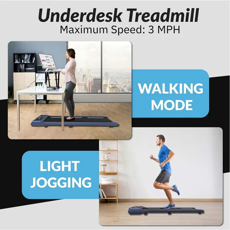 Exerpeutic 400 Pound Capacity Heavy Duty Walking Jogging Exercise Treadmill Home Gym Workout Equipment Foldable Under Desk Design