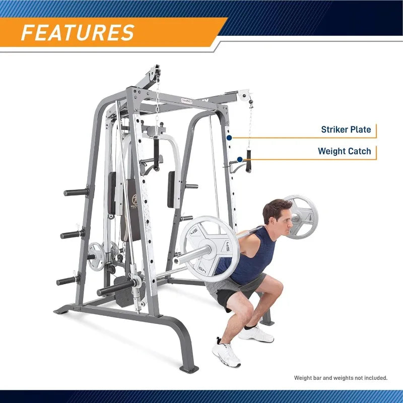 MARCY Smith Cage Workout Machine Full Body Strength Training Home Gym Equipment