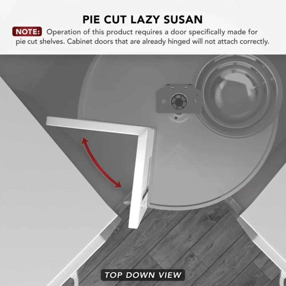 28 Inch Dual Tier Pie-Cut Lazy Susan Organizer for Cabinets