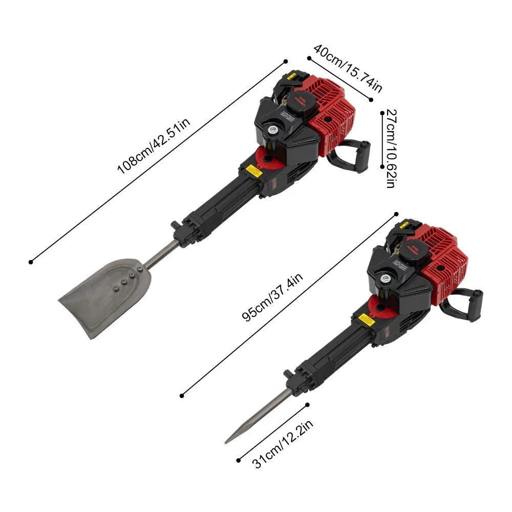 Handheld Trencher Digger Machine 2-Stroke 52CC Gas Powered