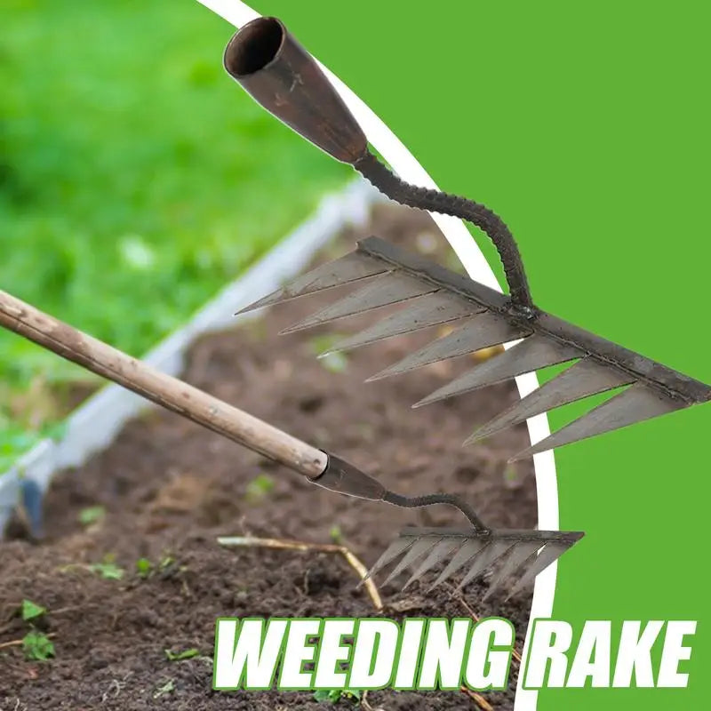 4/5/6/7 Teeth Carbon Steel Garden Hand Rake Farm Tool