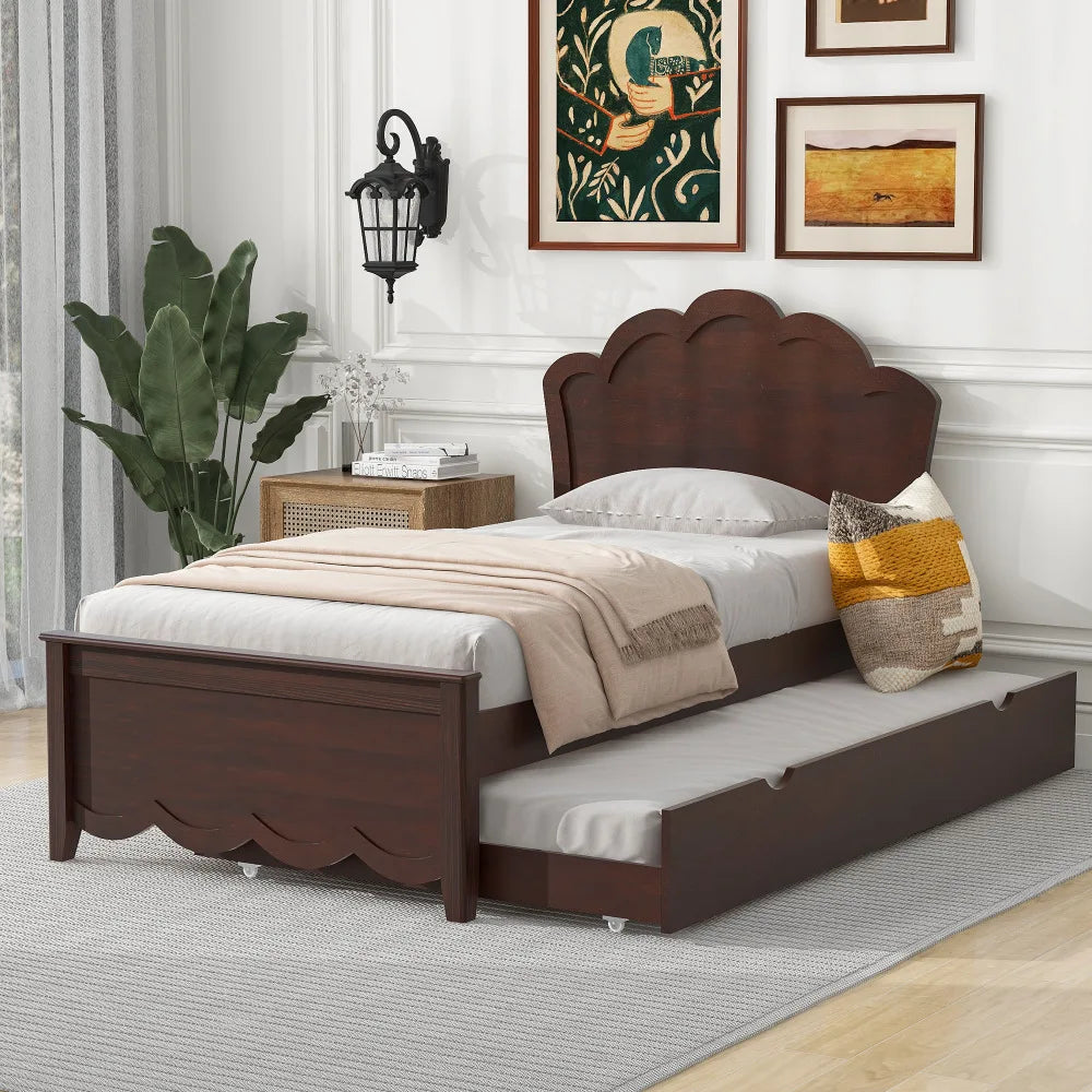 Villa Luxury Double Bed Frame White Fabric Queen Size Nordic Design Home Furniture
