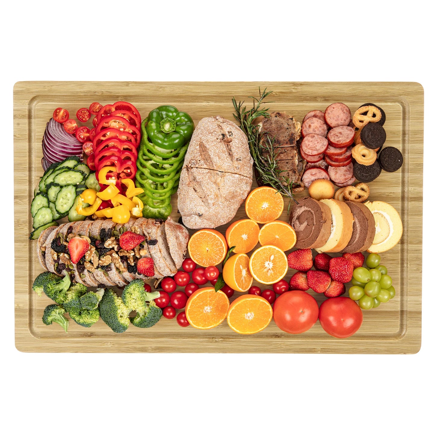 18 Inch Large Bamboo Cutting Board, XL Wood Cutting Boards for Kitchen