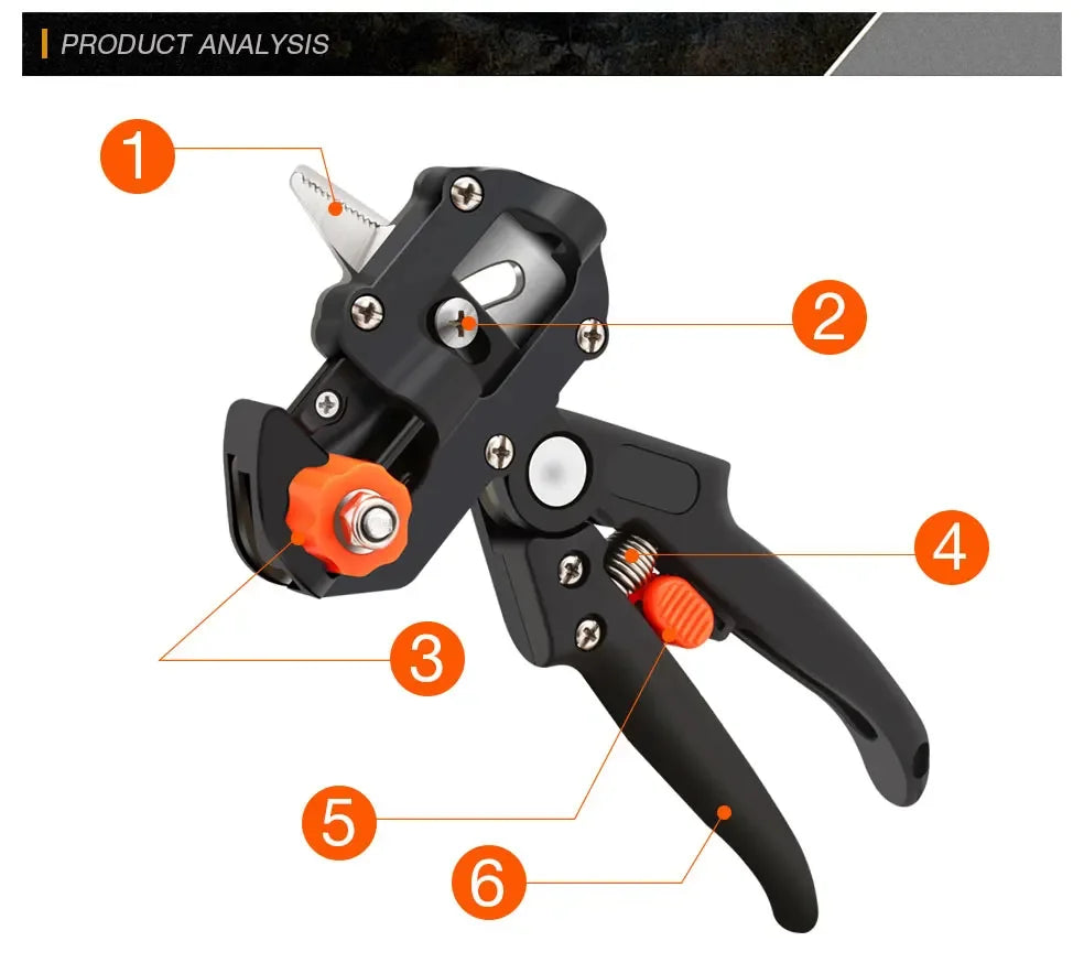 Professional Grafting Tools Set for Tree and Seedling, Garden Grafting Scissors Knife Machine