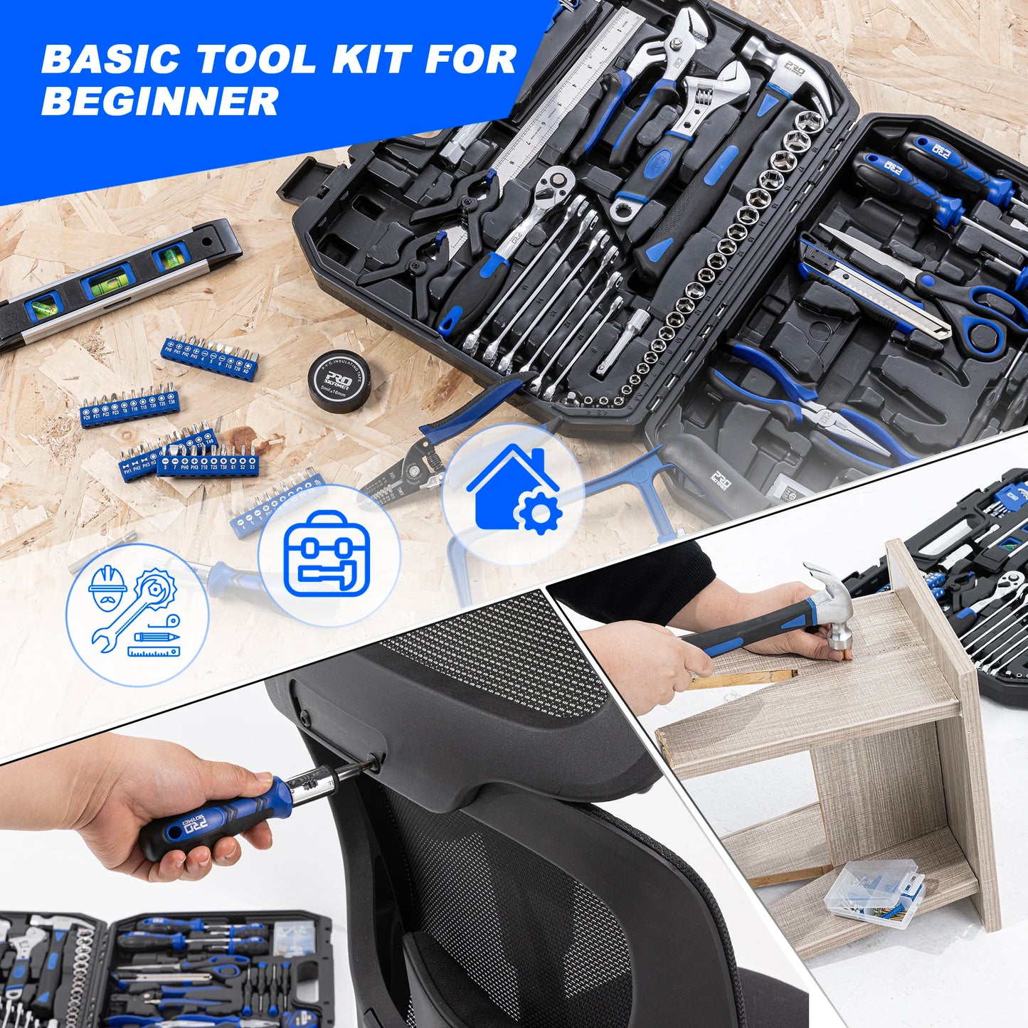 259 PCS Ratchet Wrench Hand Tools Set Combination