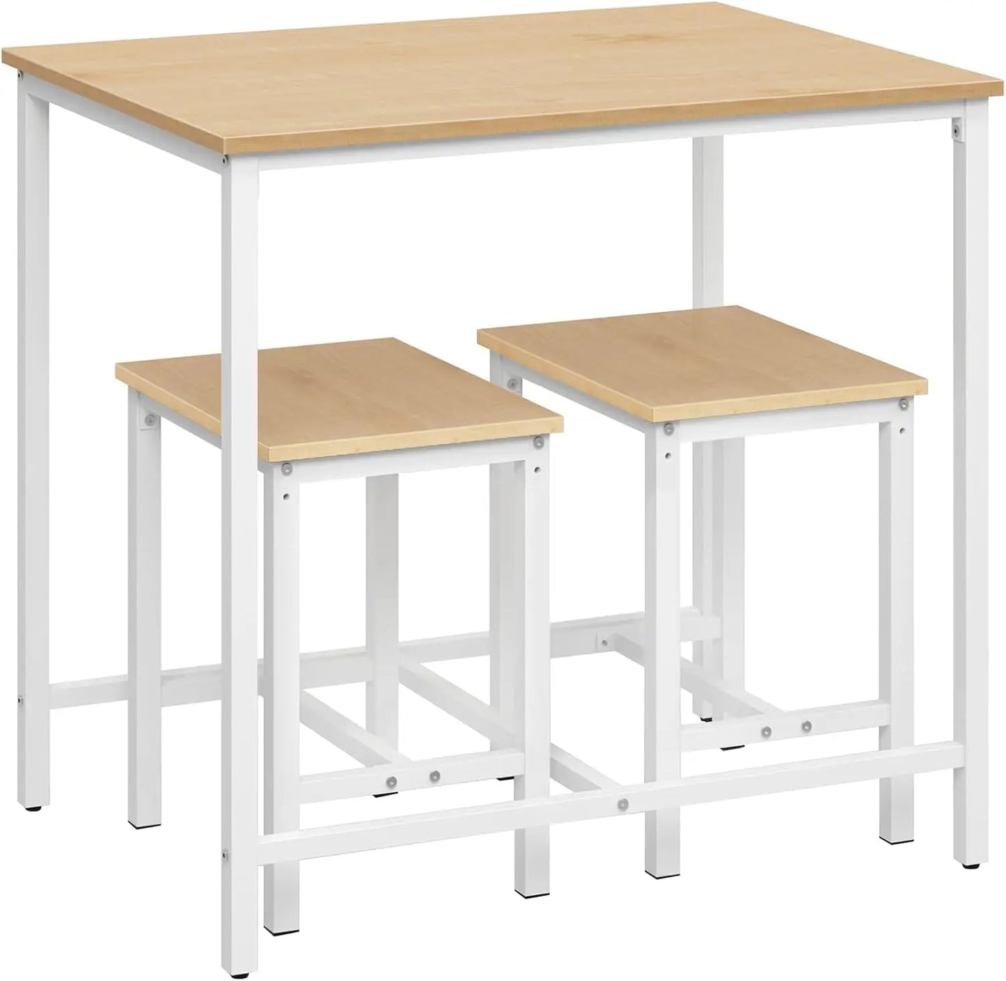 3-Piece, Kitchen Table, Space Saving Dinette for Kitchen