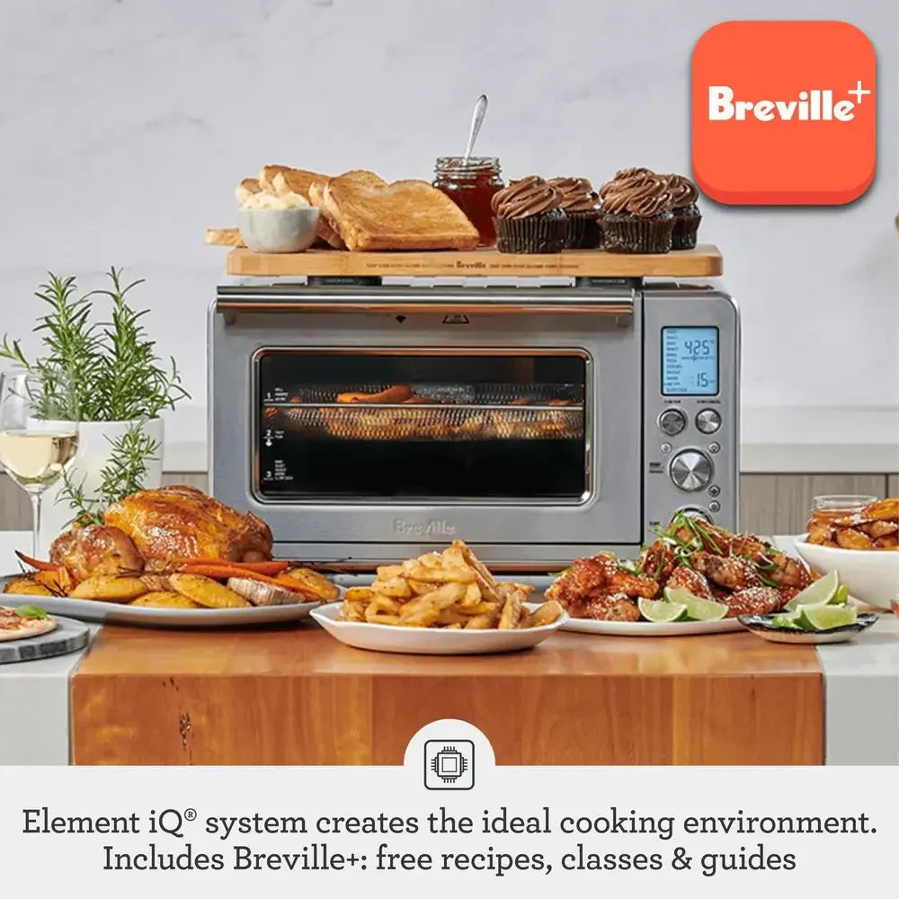 Smart Oven Air Fryer Convection Oven 11 Cooking Functions Super Convection Technology Element iQ Temperature Control Kitchen