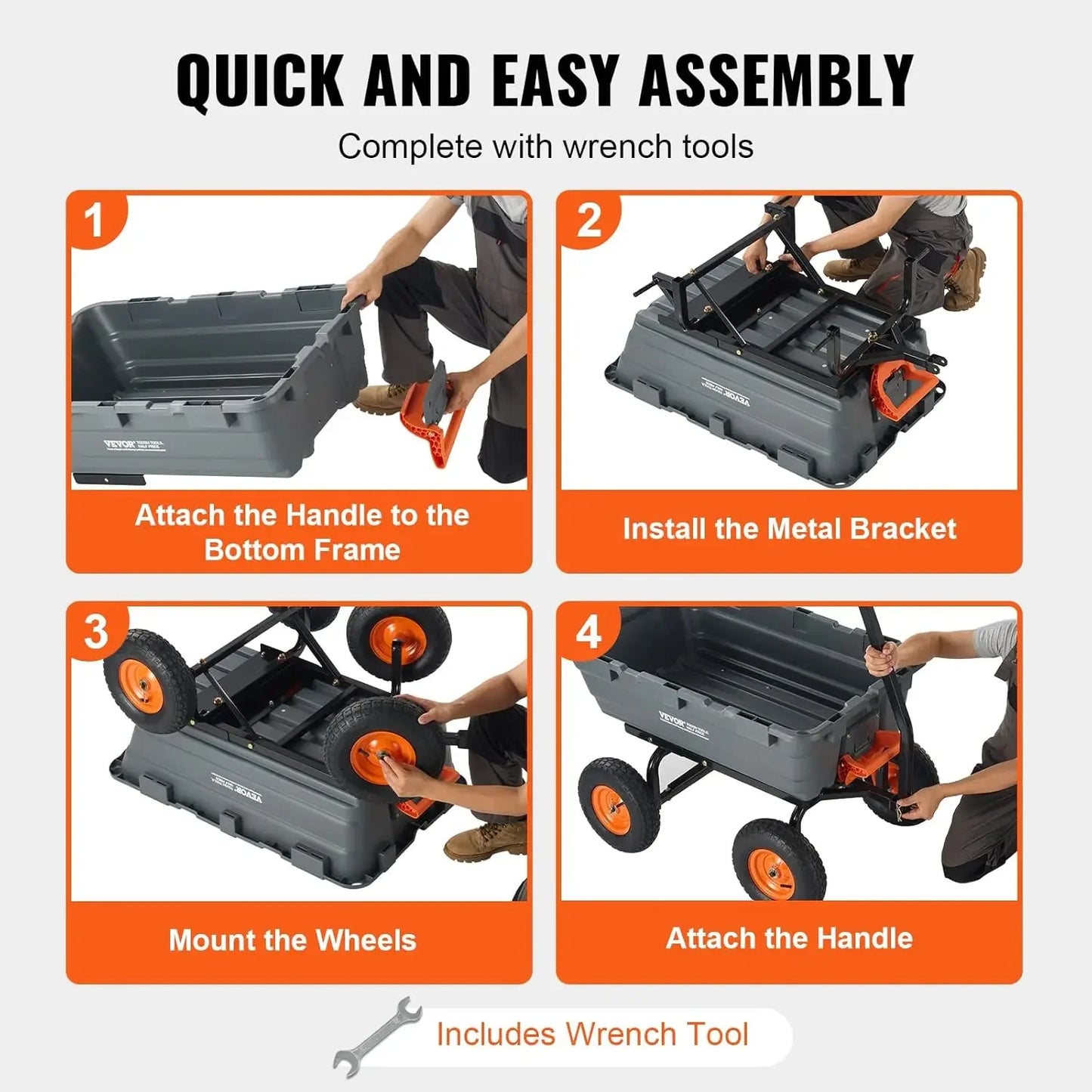 1200lbs 7Cu.Ft. Garden Dump Car