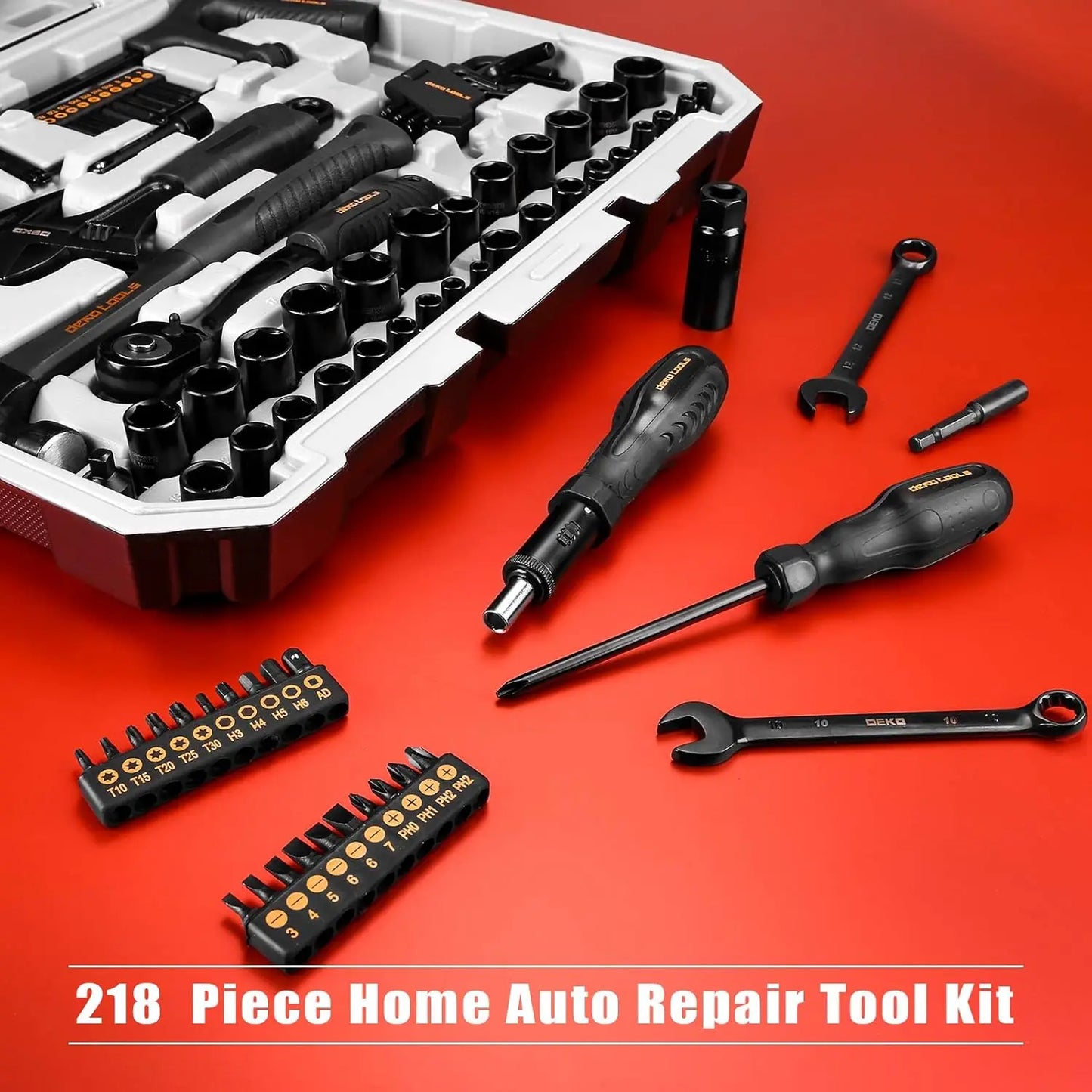 DEKO 218-Piece General Household Hand Tool kit