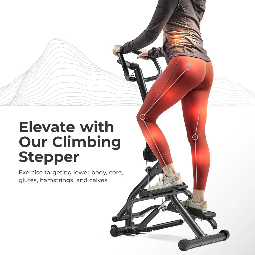 Stair Stepper w/Handlebar, Compact Height-Adjustable Machine