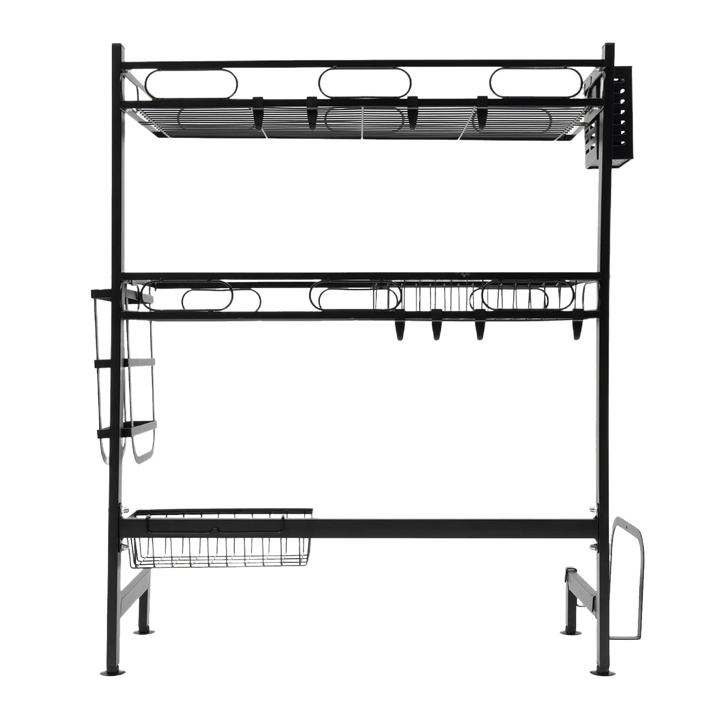 2-Tier Over Sink Dish Drying Rack Cutlery Drainer Kitchen Shelf