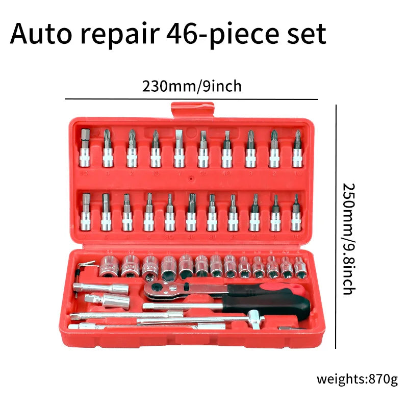 46 Piece Tool Set-General Household Hand Tool Kit