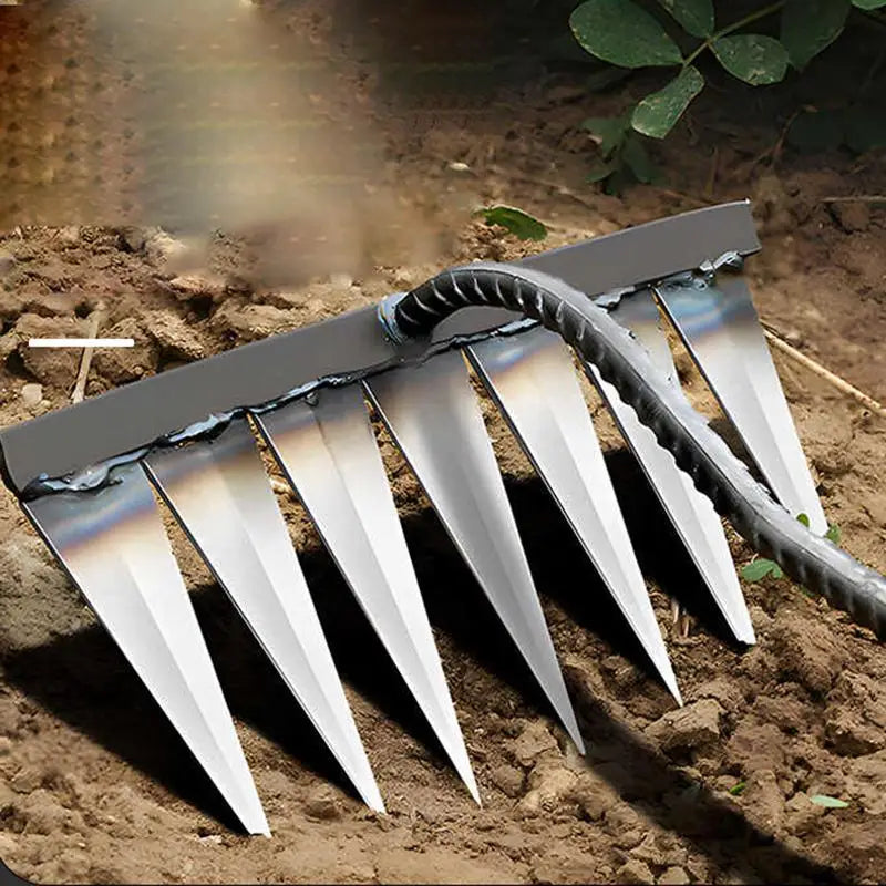 4/5/6/7 Teeth Carbon Steel Garden Hand Rake Farm Tool