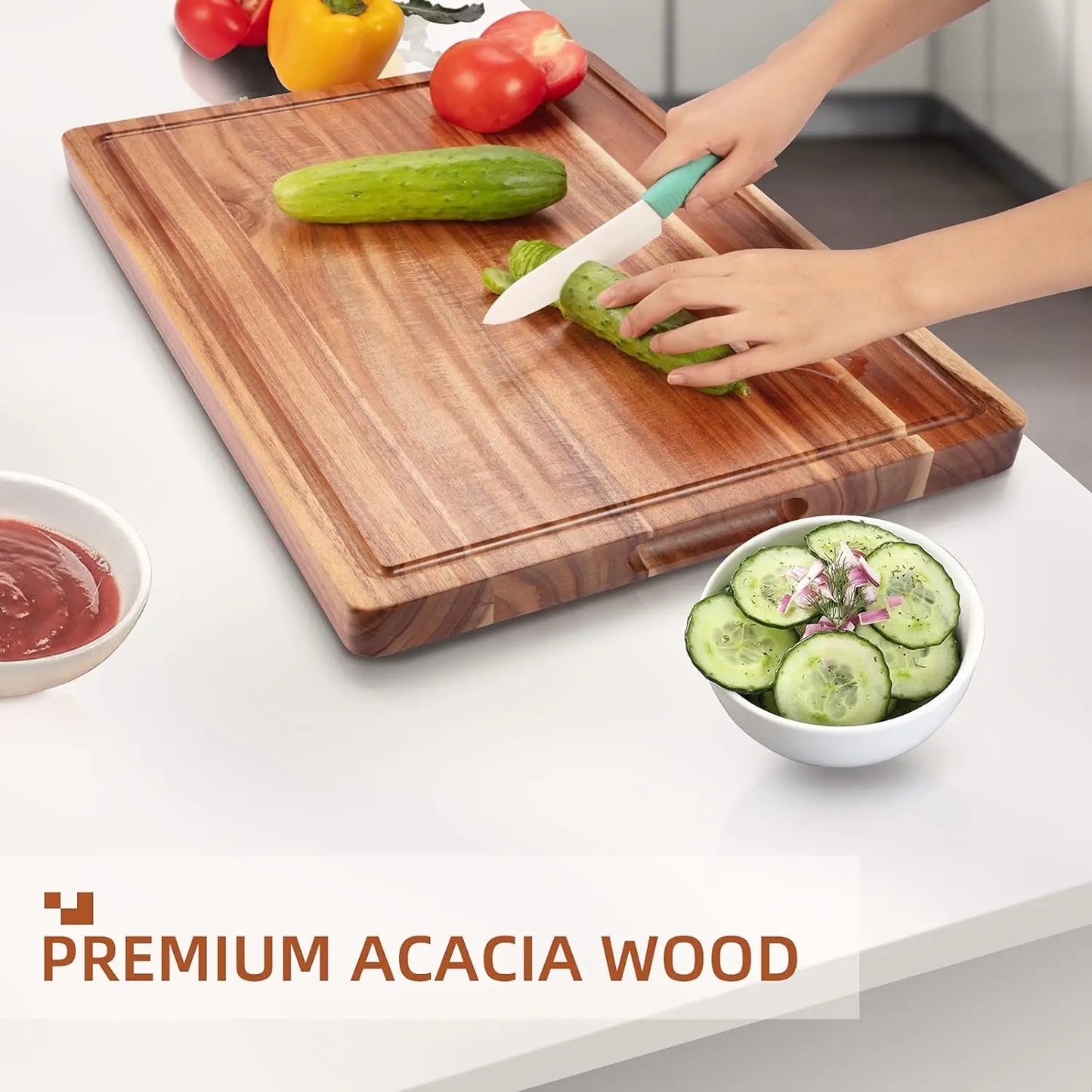 Wooden Cutting Boards for Kitchen 24" x 18"