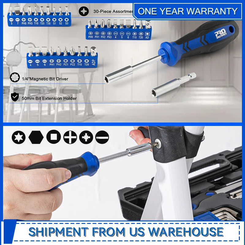 160-Piece Portable Tool Kit Home Repair Tool Set