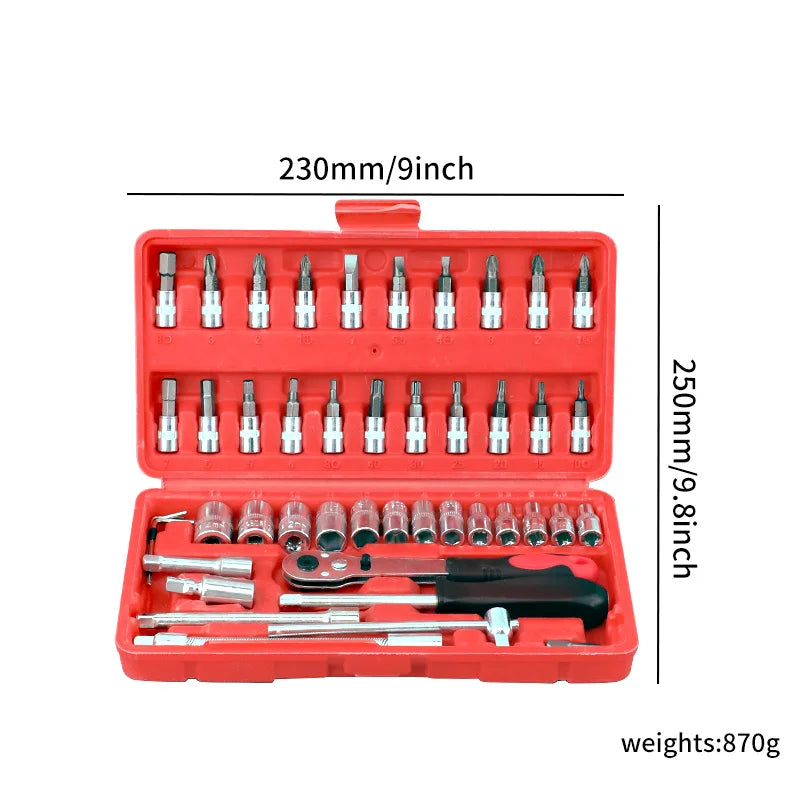 46 Piece Tool Set-General Household Hand Tool Kit