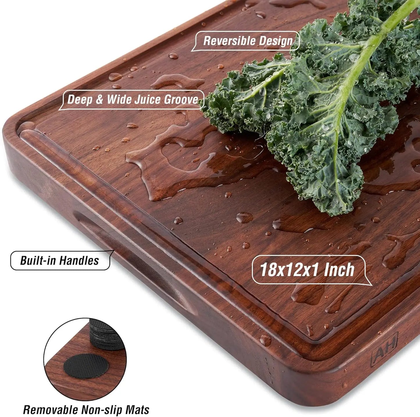 Large Walnut Wood Cutting Board
