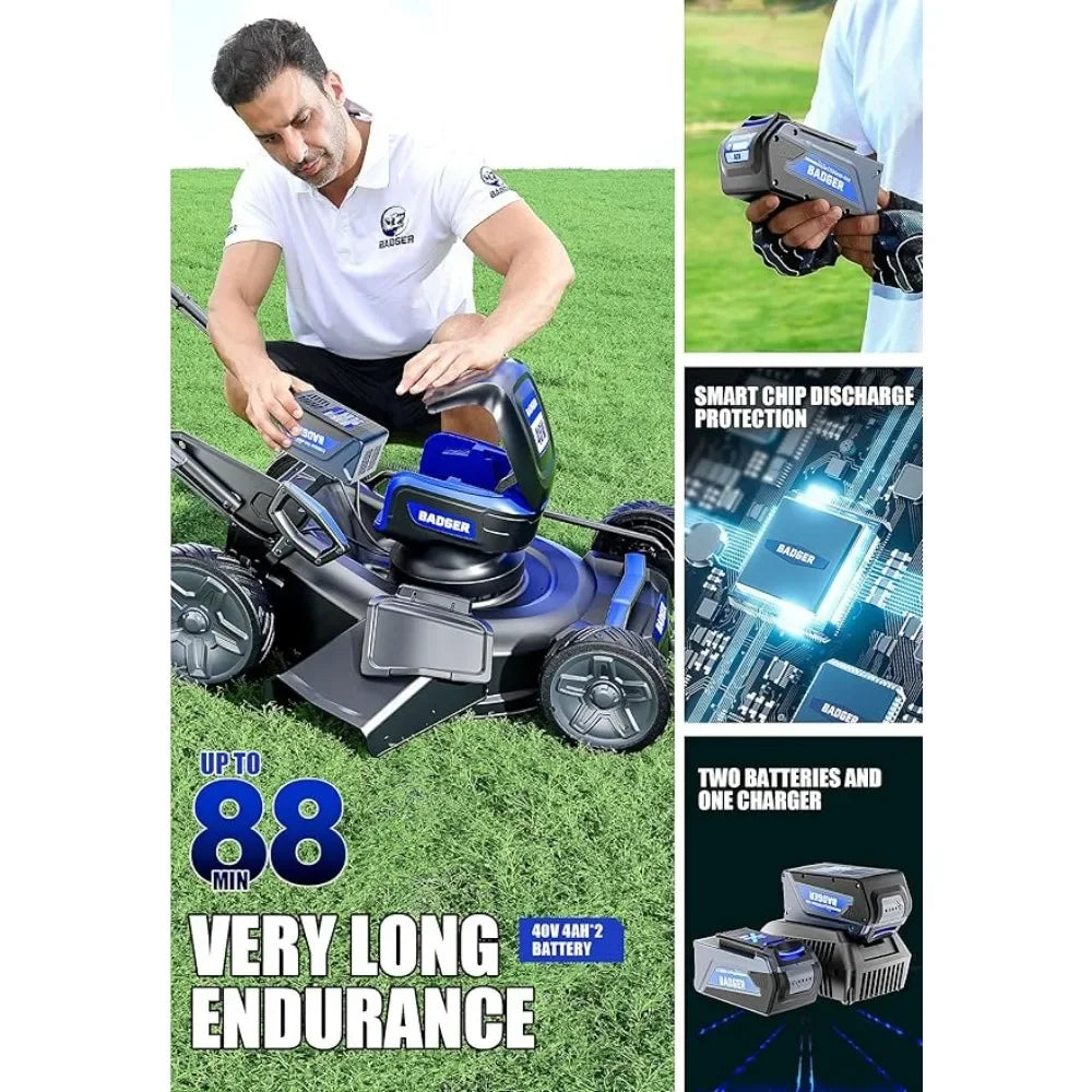 40V Brushless 21 Inch Cordless Self-propelled Lawn Mower