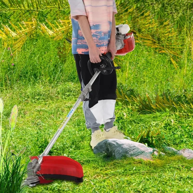5-in-1 Multi Yard Care Tools,Weed Wacker Gas Powered,52cc String Trimmer/Edger,Gas Hedge Trimmer,Pole Saw
