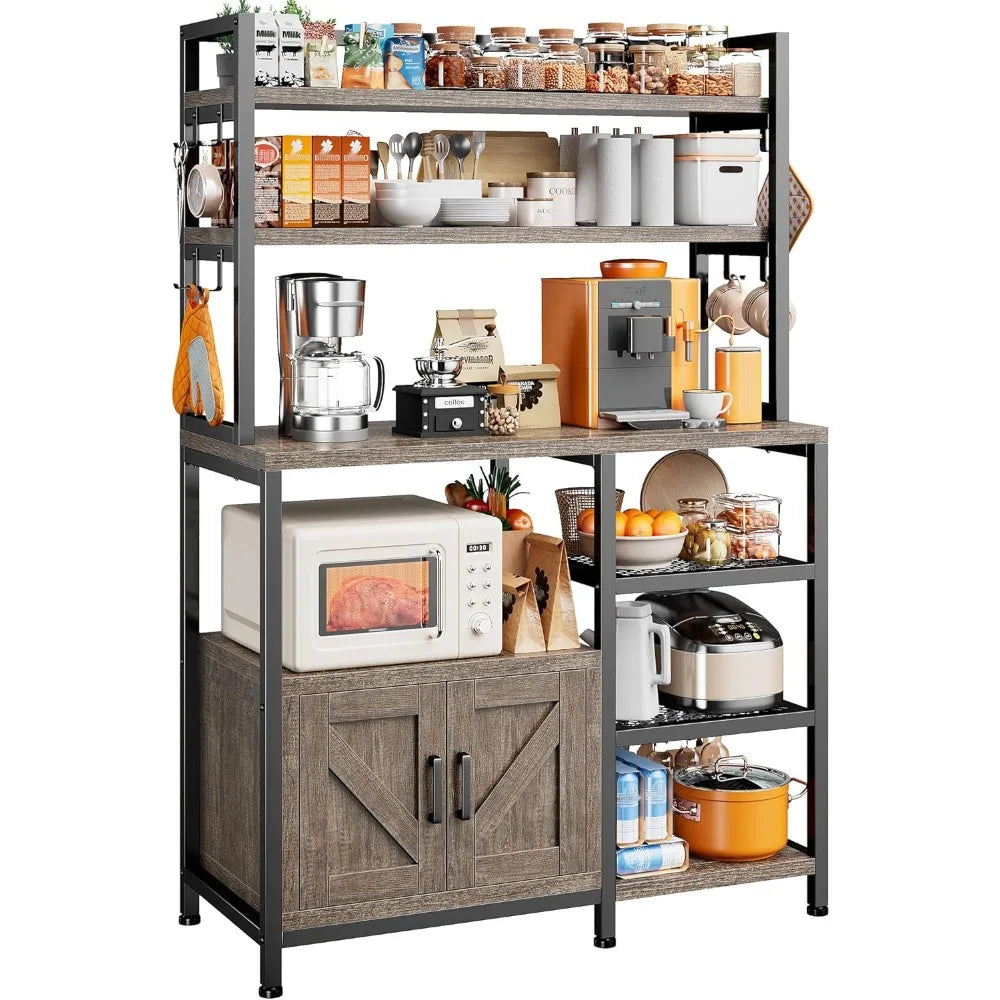 Bakers Rack for Kitchen with Storage and Large Capacity