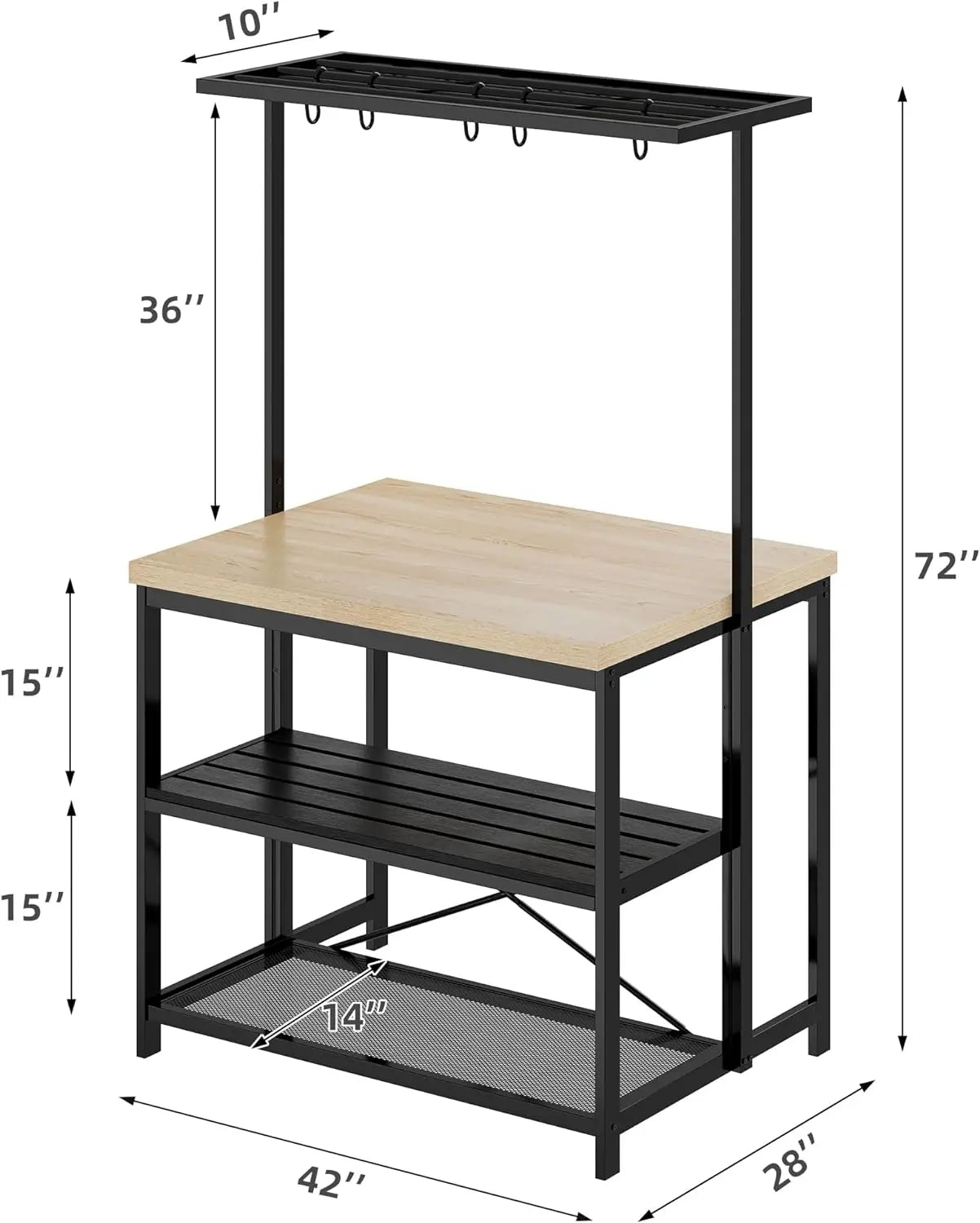 Kitchen Island with Storage and Power Outlet for Kitchen