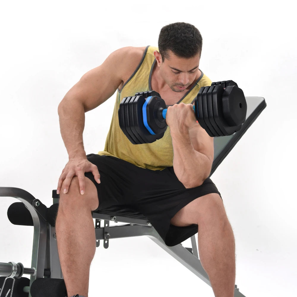 Adjustable Dumbbell - 55lb X2 Set of 2 Fast Adjust Fitness