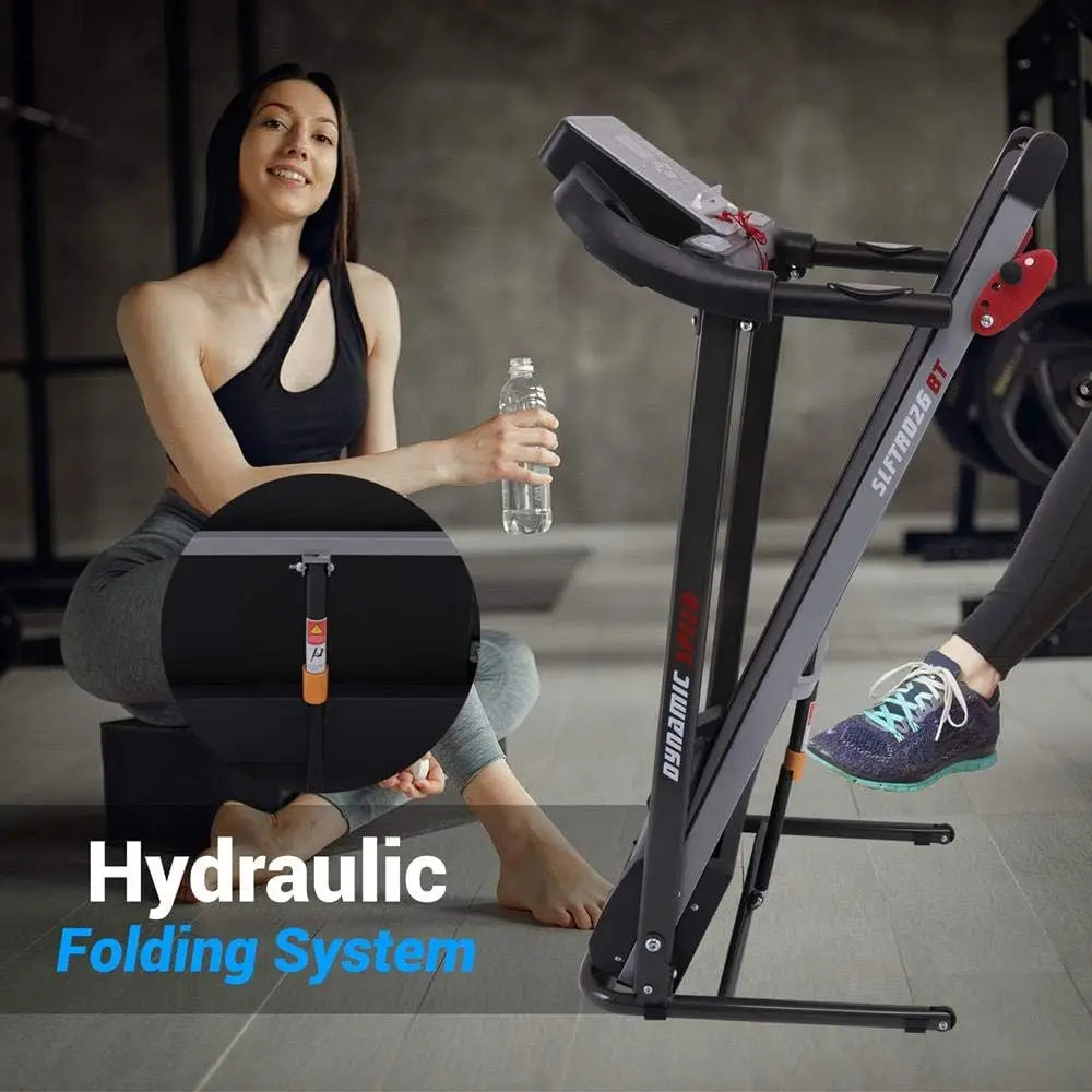 Smart Compact Digital Fitness Treadmill Trainer w/Bluetooth