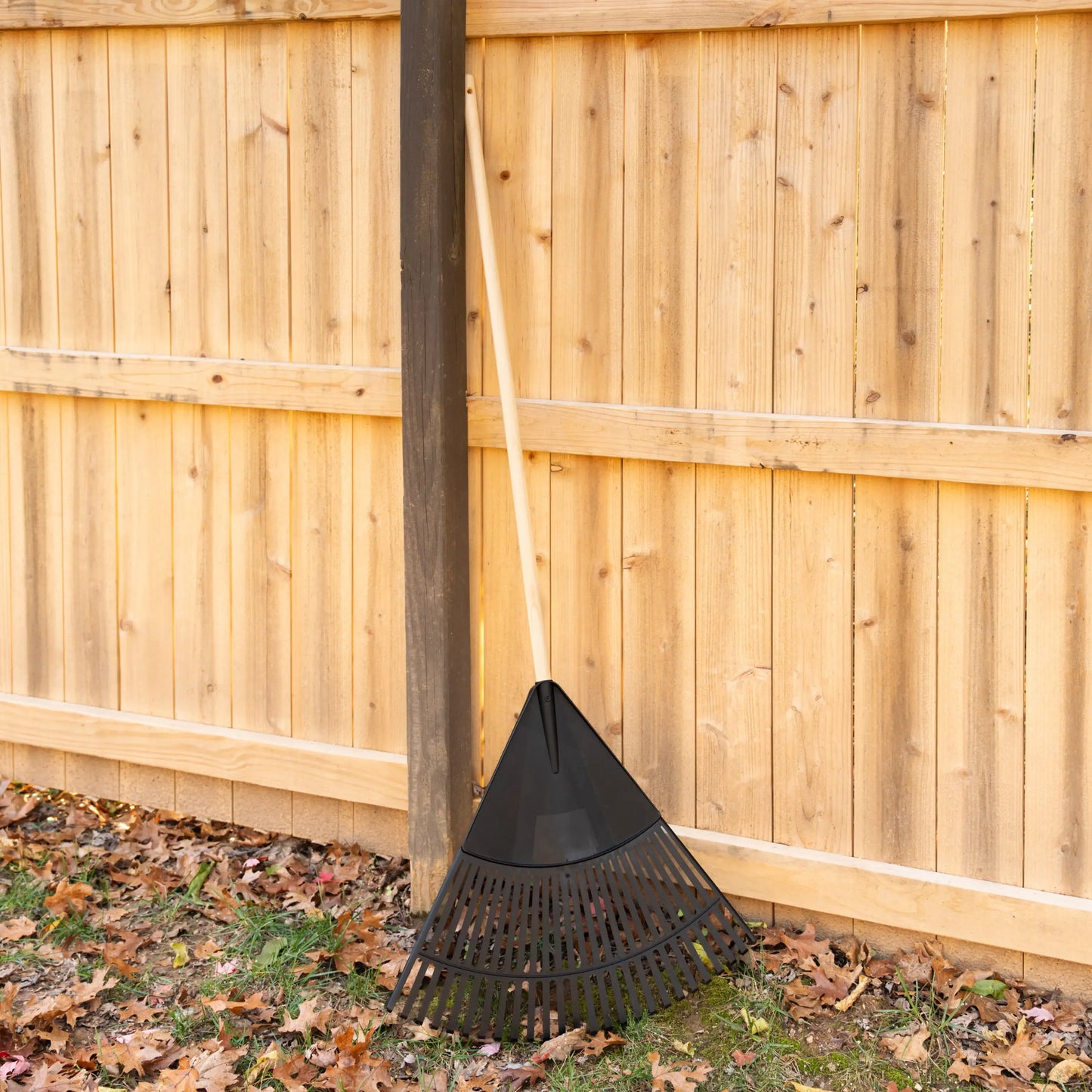24-inch Wood and Poly Leaf Rake