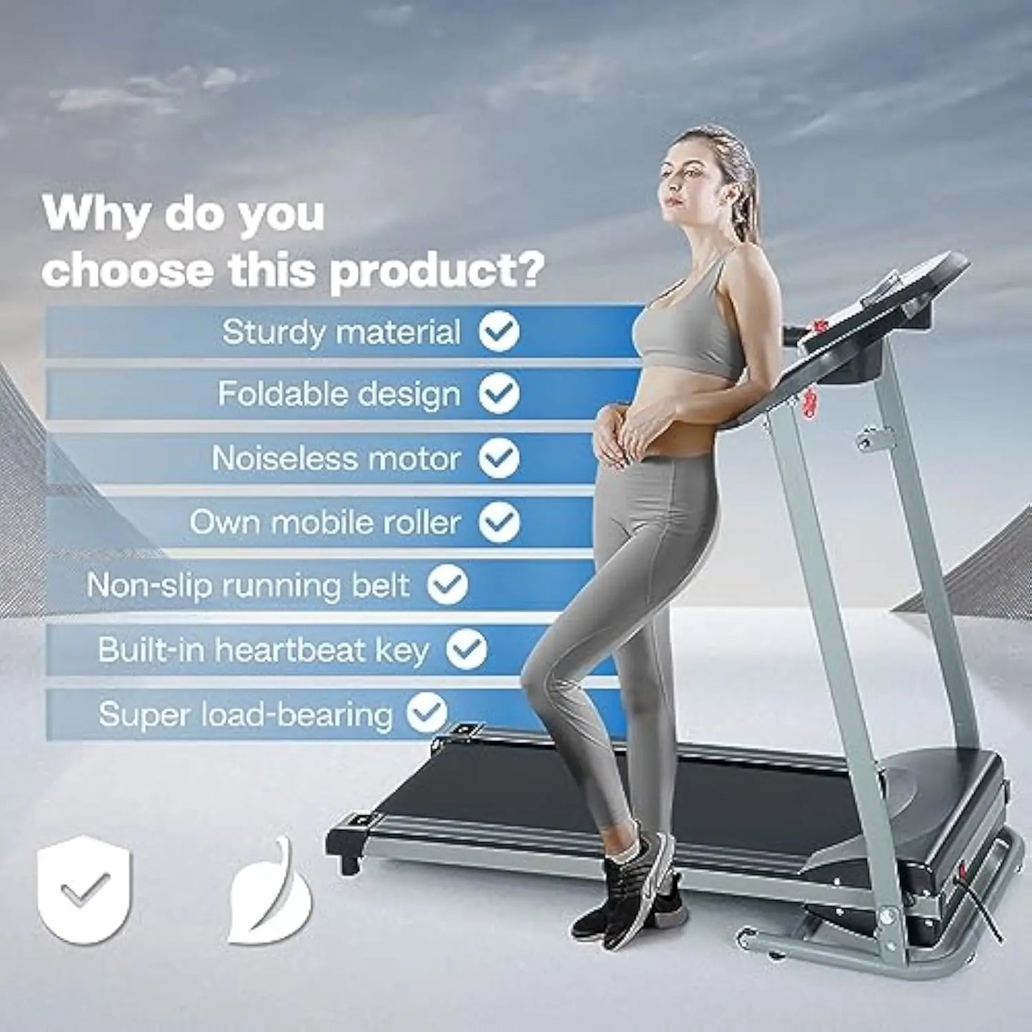 Home Foldable Treadmill with Incline for Home Workout