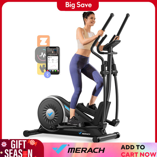 MERACH Elliptical Machine Home Hyper-Quiet Magnetic Drive System