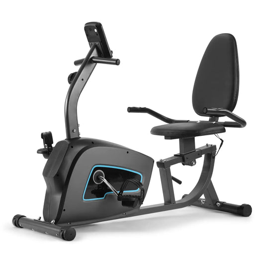Recumbent Exercise Bike for Home Sturdy Quiet 8 Levels